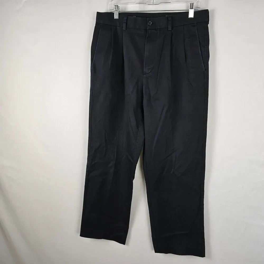 Nordstrom Chino Pants Men's 34 x 34 *** Dk Blue Straight Smartcare Wrinkle Free
